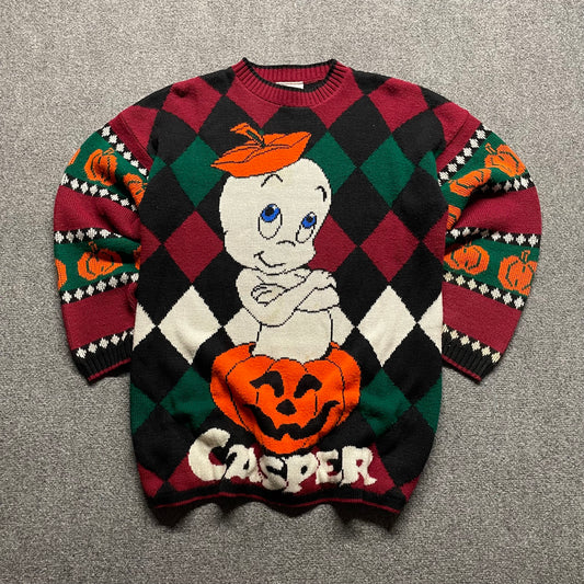 90s Casper The Friendly Ghost Knit Sweater - M