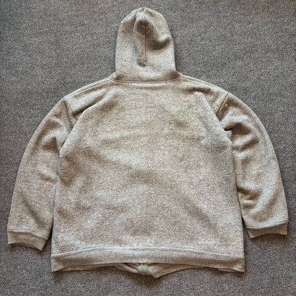 1970s Thermal Lined Zip Up Hoodie - L