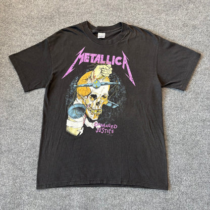 1988 Metallica Damaged Justice Tour T-Shirt - L